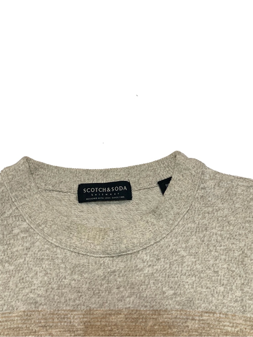 Scotch & Soda Ombre Crewneck Sweater in Cream, Rust & Blue - Picture 2 of 4